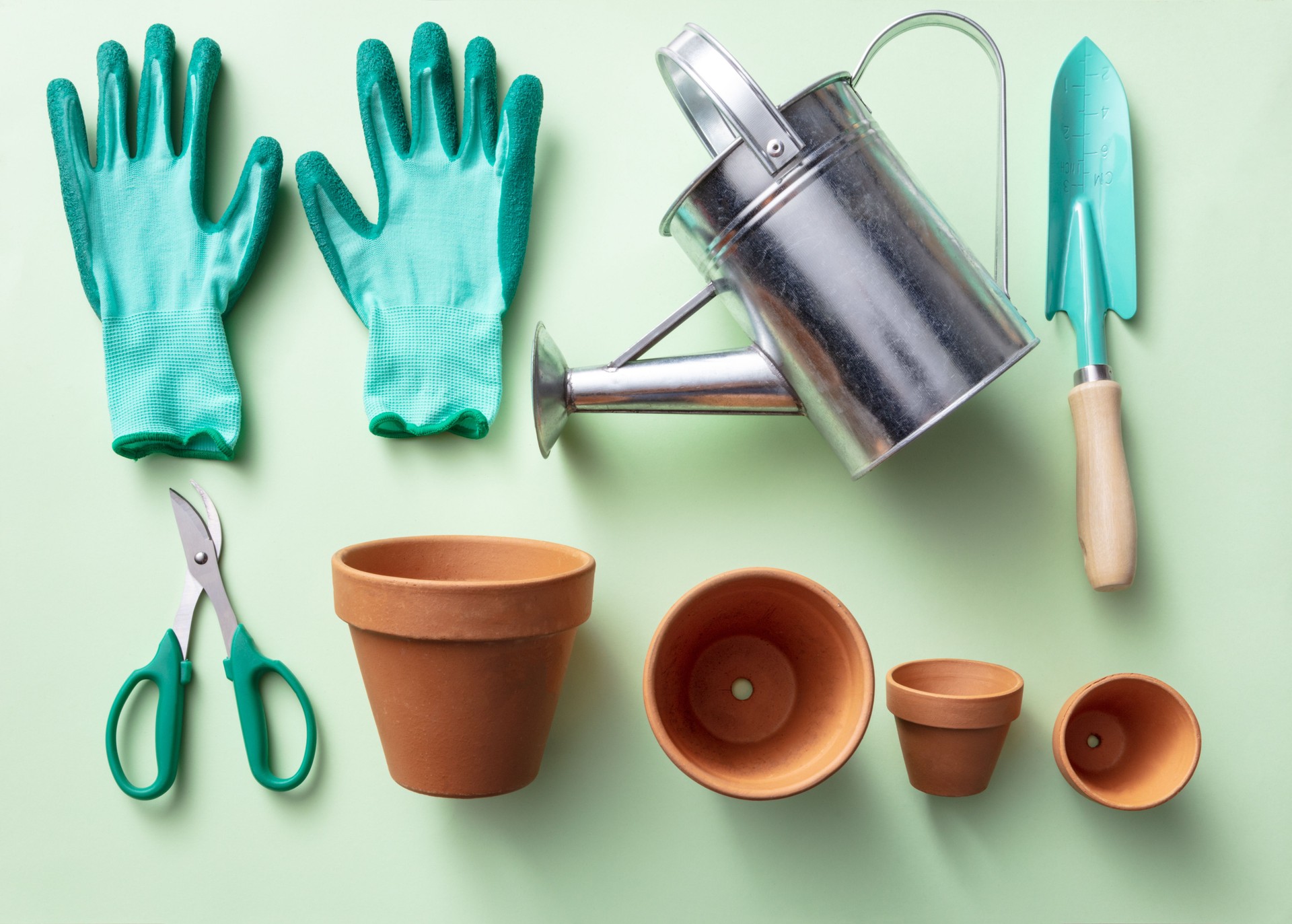 Gardening: Gardening Equipment Flat Lay Still Life